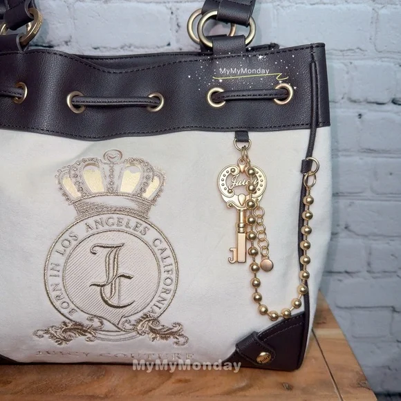 Juicy Couture Daydreamer Classic Juicy Lover Tote Bag Purse - Picture 3 of 6